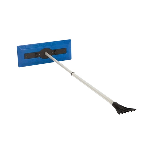 Buy Snow Joe SJBLZD Snow Broom, in W Blade, Polyethylene Blade, 18 in  OAL, 30 to 49 in L Handle, Aluminum Handle Blue (Pack of 12)