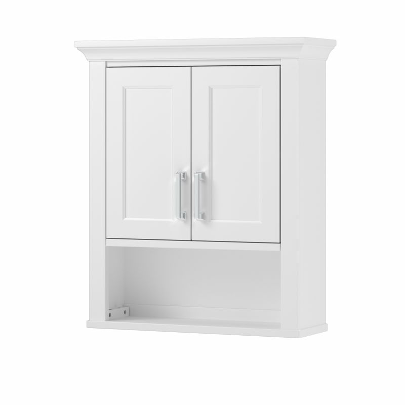 Craft + Main Hollis Series HOWW2428 Bathroom Cabinet, 2-Door, 1-Shelf, Wood, White White