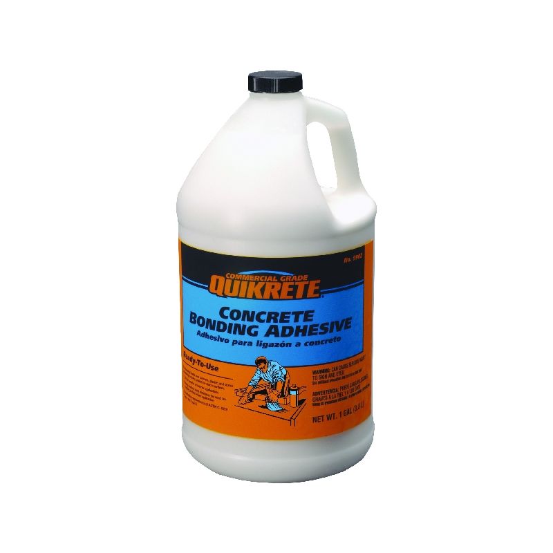 Quikrete 9902-01 Bonding Adhesive, Liquid, Vinyl Acetate, White, 1 gal Bottle White