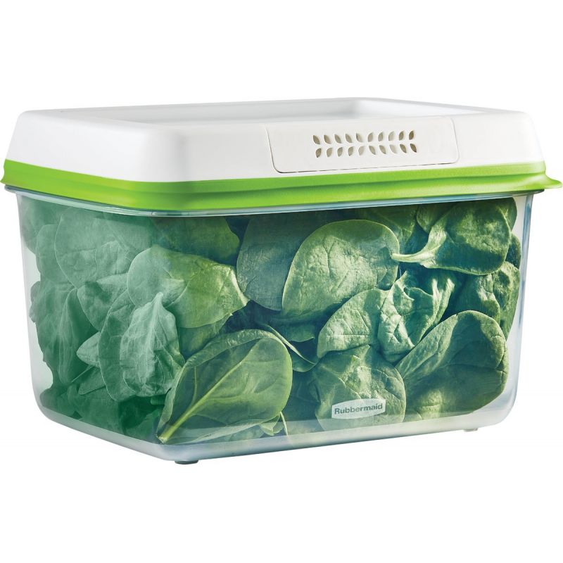 Rubbermaid FreshWorks Saver, Medium Tall Produce Storage Container,  12.7-Cup, Clear