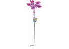 Alpine Colorful Glass Flower &amp; Gem Wind Spinner Stake Multi (Pack of 9)