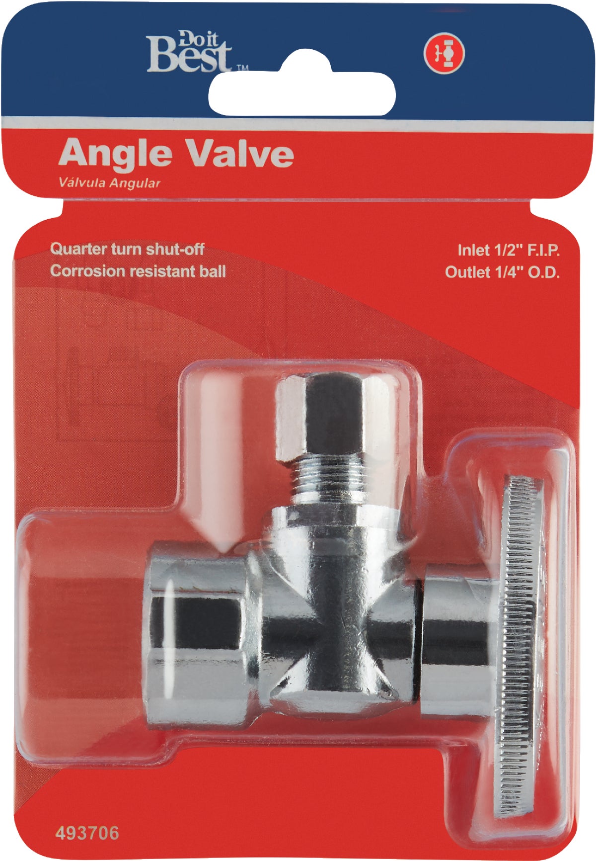 Plumb Pak PP46PCLF Angle Valve 1/2-Inch Fip by 1/4-Inch Od Lead Free, 