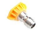 Forney 75153 Chiseling Nozzle, 15 deg Angle, 1/4 in Nozzle, Stainless Steel Yellow