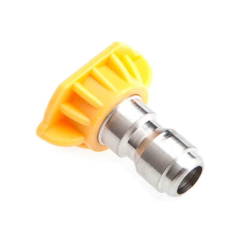 Forney 75153 Chiseling Nozzle, 15 deg Angle, 1/4 in Nozzle, Stainless Steel Yellow
