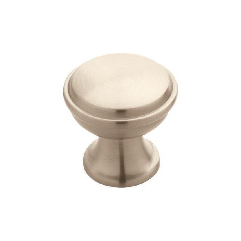 Amerock Westerly Series BP53718G10 Cabinet Knob, 1-3/16 in Projection, Zinc, Satin Nickel 1-3/16 In, Transitional