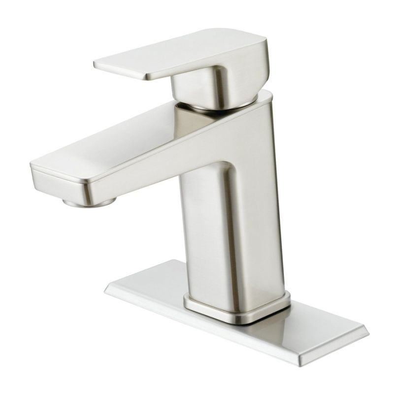 Boston Harbor Lavatory Faucet, 1.2 gpm, 1-Faucet Handle, 1, 3-Faucet Hole, Metal/Plastic, Brushed Nickel Brushed Nickel