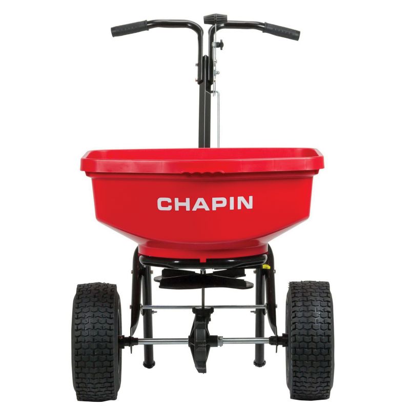 CHAPIN 8301C Contractor Turf Spreader, 80 lb Capacity, Powder-Coated Steel Frame, Poly Hopper, Pneumatic Wheel 80 Lb
