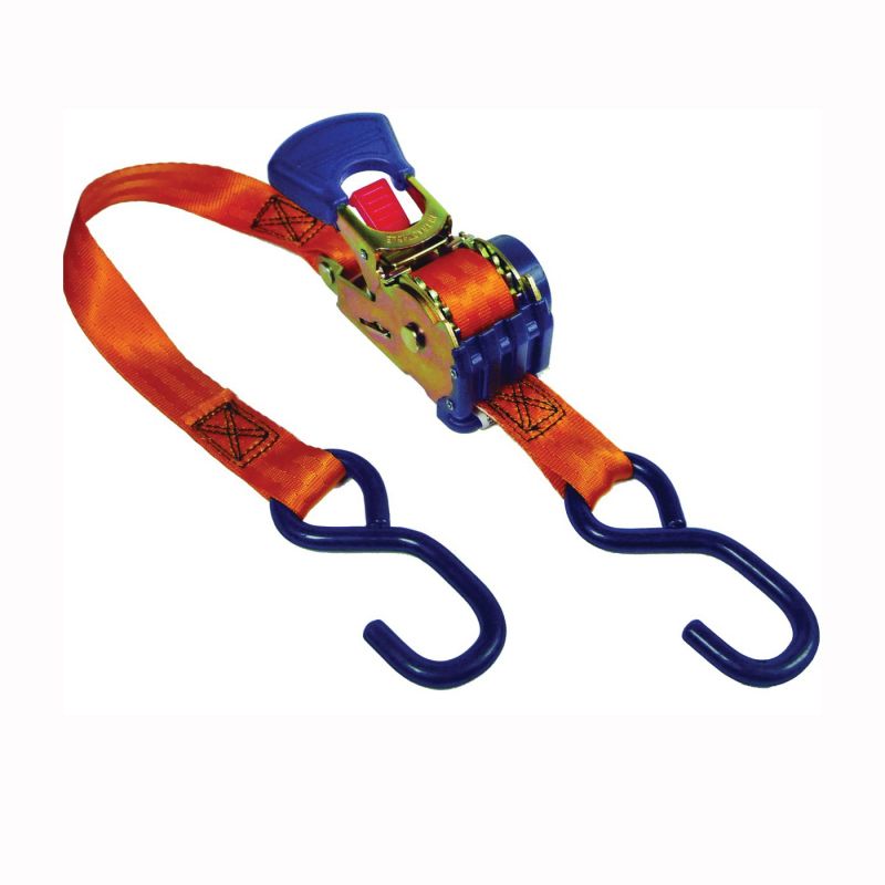Keeper 05561 Tie-Down, 1 in W, 6 ft L, Polyester, Orange, 500 lb, S-Hook End Fitting Orange