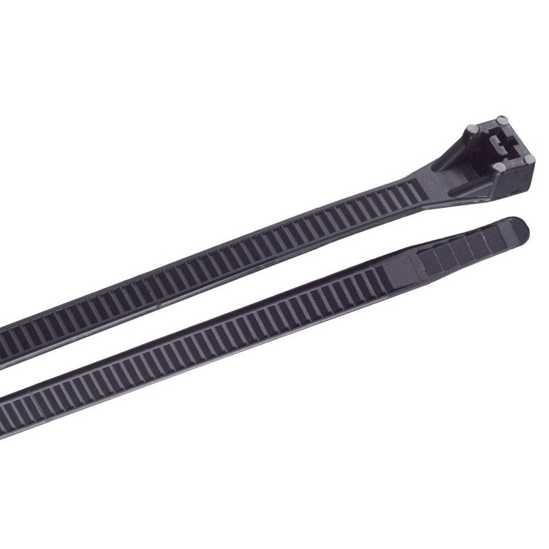 GB 45-524UVBSP Cable Tie, 6/6 Nylon, Black Black