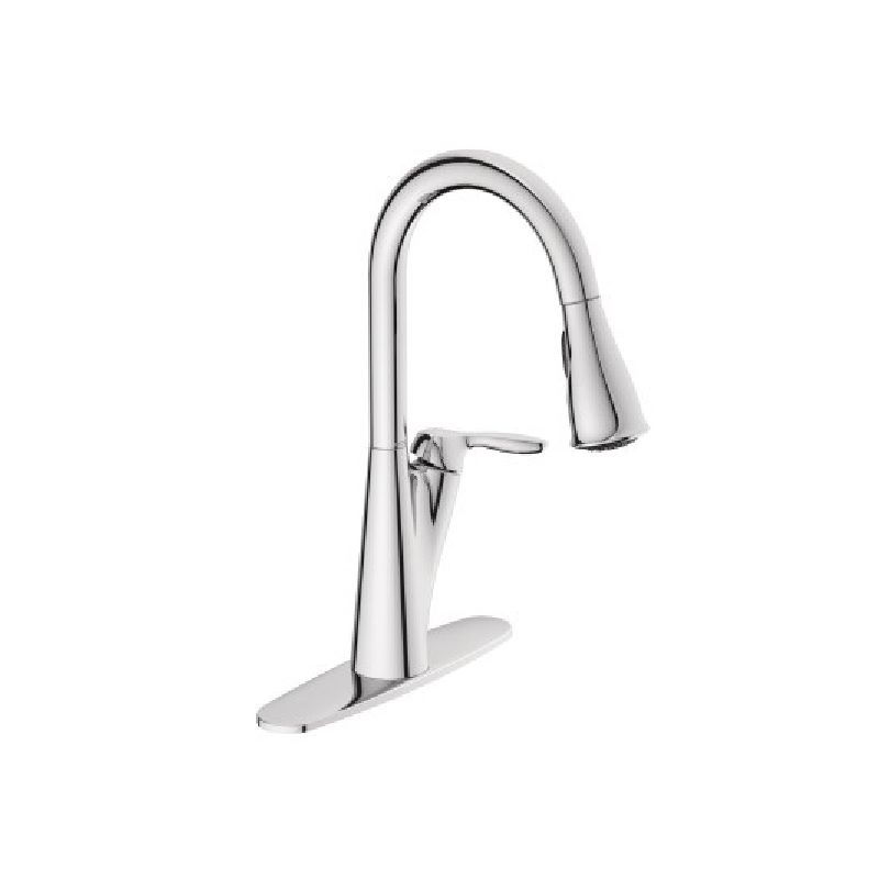 Moen Harlon Series 87499 Pull-Down Kitchen Faucet, 1.5 gpm, 1-Faucet Handle, 1, 3-Faucet Hole, Metal, Chrome Plated