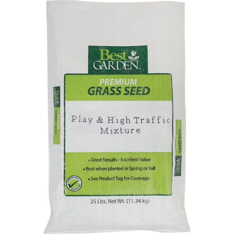 Best Garden Premium Play &amp; High Traffic Grass Seed Medium Texture, Very Dark Green Color