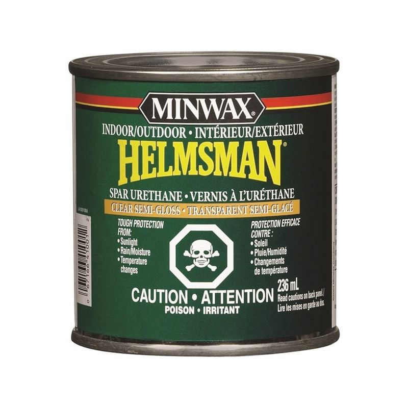 Minwax Helmsman 41001M444 Spar Urethane, Semi-Gloss, Clear Clear
