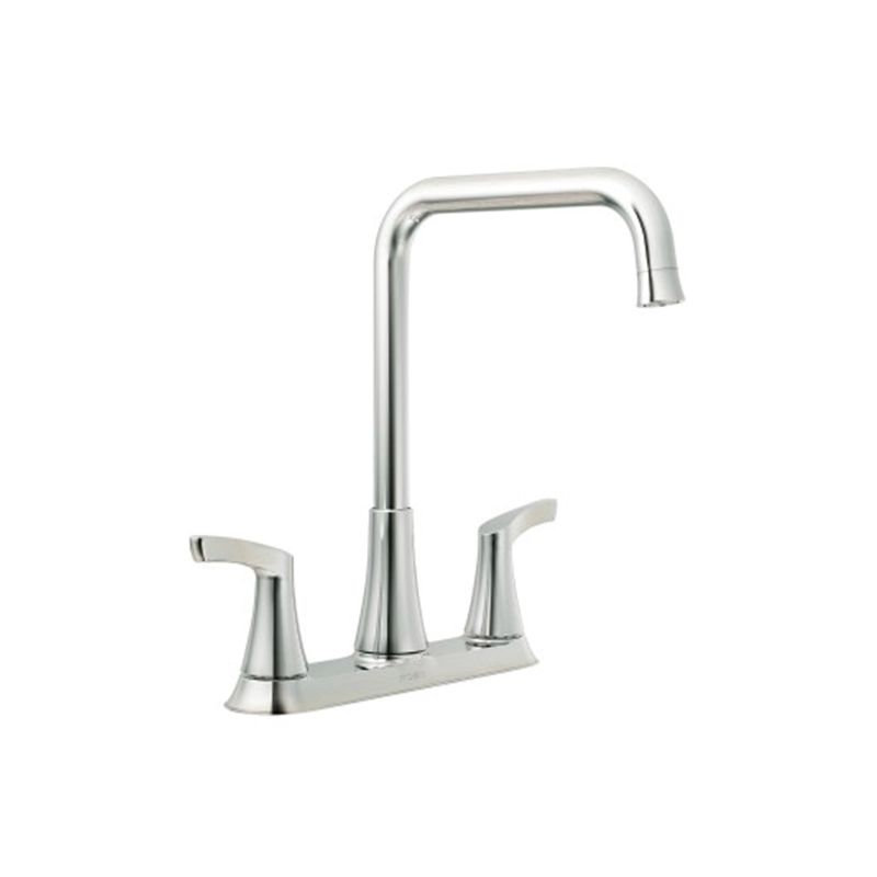 Moen Danika Series 87633 Kitchen Faucet, 1.5 gpm, 3-Faucet Hole, Metal, Chrome Plated, Deck Mounting, Lever Handle