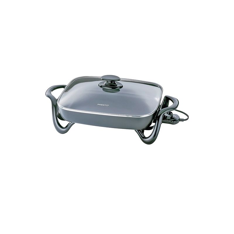 Presto 06852 Electric Skillet with Cover, 15-3/4 in W Cooking Surface, 11-3/4 in D Cooking Surface, 1500 W
