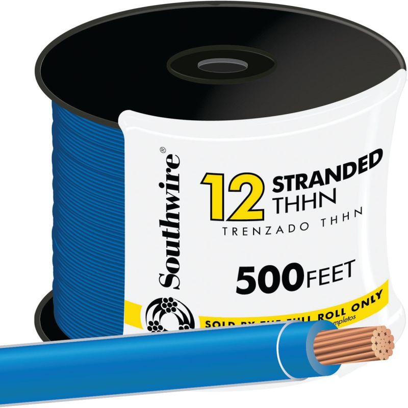 Southwire 12 AWG Stranded THHN Electrical Wire Blue
