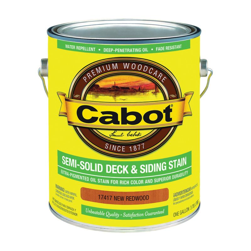 Cabot 140.0017417.007 Deck and Siding Stain, New Redwood, Liquid, 1 gal New Redwood (Pack of 4)