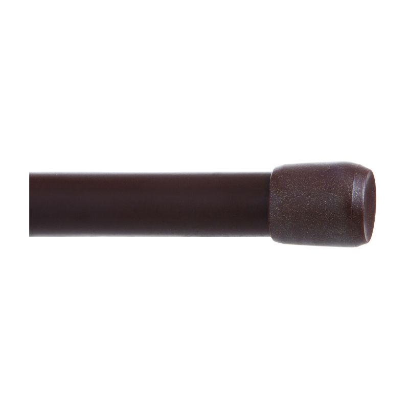 Kenney KN621 Spring Tension Rod, 5/8 in Dia, 48 to 75 in L, Metal, Chocolate Chocolate