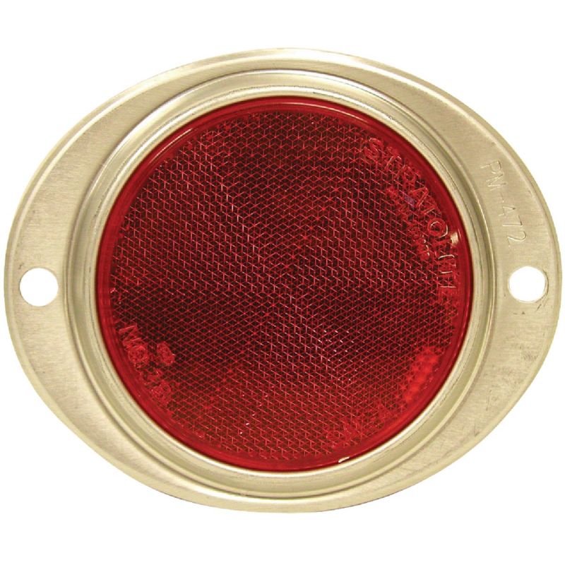 Peterson V472 Aluminum Oval Reflector 3 In. Dia., Red