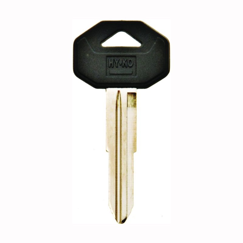 Hy-Ko 12005MIT1 Automotive Key Blank, Brass/Plastic, Nickel, For: Mitsubishi Vehicle Locks Black