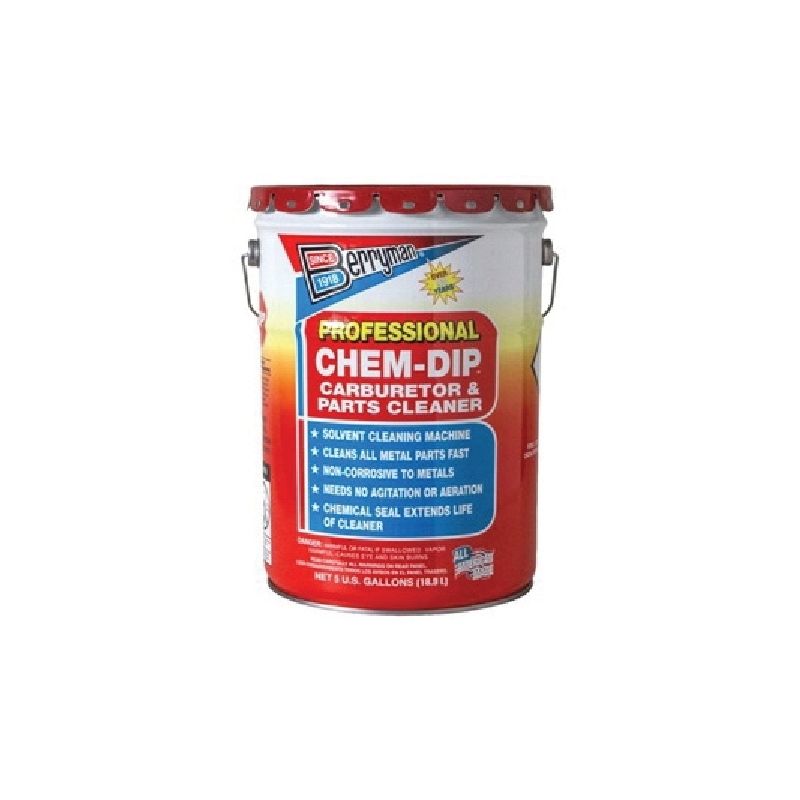Berryman Chem-Dip 0905 Professional Parts Cleaner, 5 gal, Liquid Amber/Clear/Hazy/Yellow