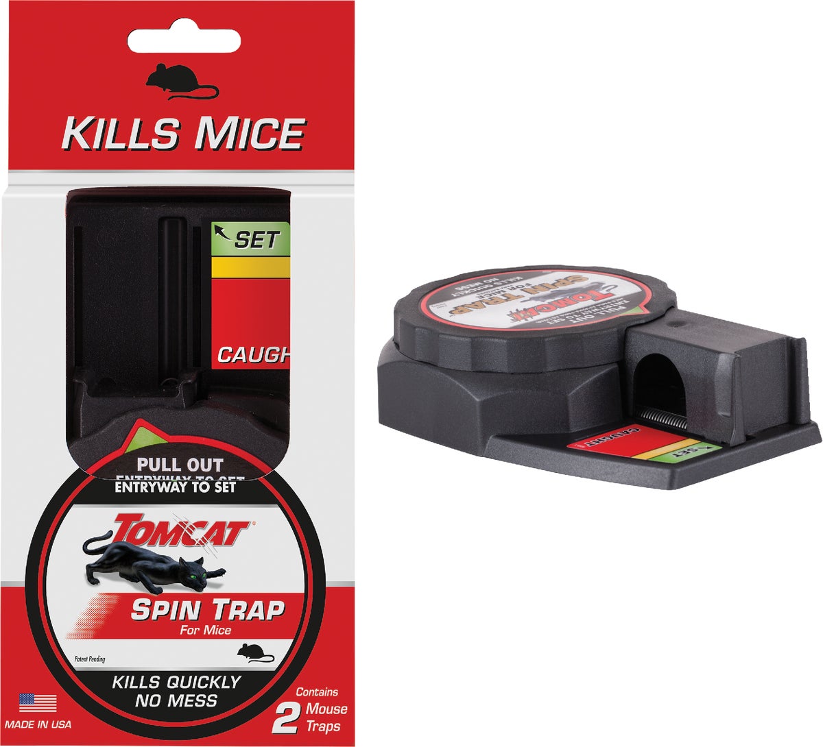 Tomcat Press 'N Set Mechanical Mouse Trap (2-Pack) - Kellogg Supply