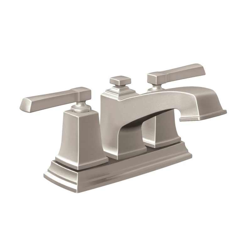 Moen Boardwalk Series WS84800SRN Bathroom Faucet, 1.2 gpm, 2-Faucet Handle, Metal, Brushed Nickel, Lever Handle