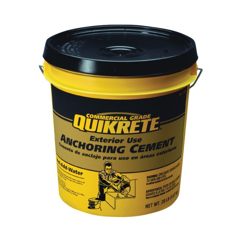 Quikrete 1245-20 Anchoring Cement, Granular, Brown/Gray, 20 lb Pail Brown/Gray