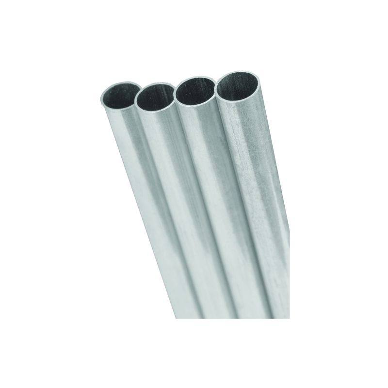 K &amp; S 1111 Tube, 0.159 in ID x 0.187 in OD Dia, 36 in L, Aluminum (Pack of 6)