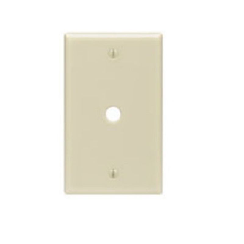 Leviton 001-86013-000 Wallplate, 4-1/2 in L, 2-3/4 in W, 1 -Gang, Plastic, Ivory, Smooth Ivory