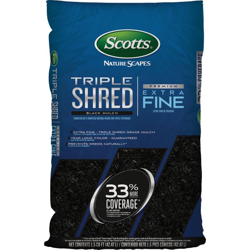 Scotts Nature Scapes Triple Shred Color Enhanced Mulch Black