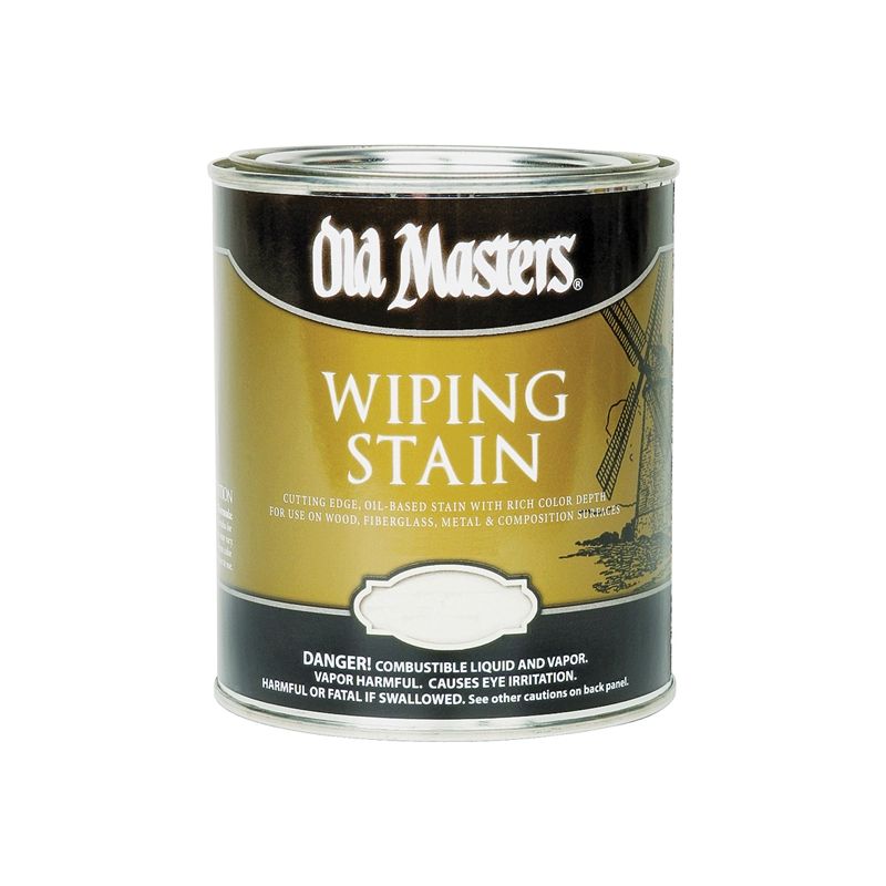 Old Masters 11316 Wiping Stain, Clear, Liquid, 0.5 pt, Can Clear