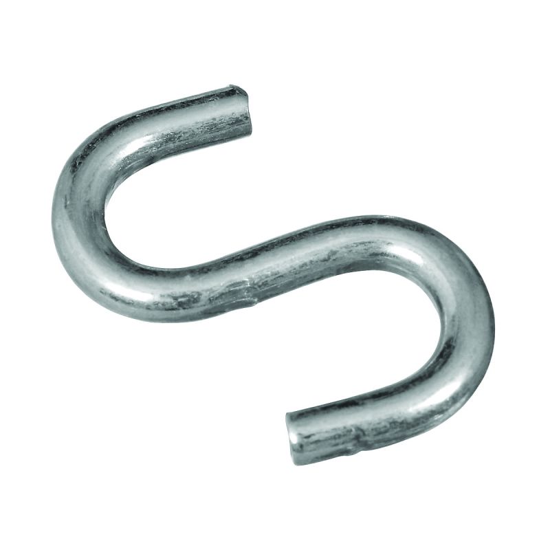 National Hardware N273-417 S-Hook, 40 lb Working Load, 0.177 in Dia Wire, Steel, Zinc (Pack of 50)