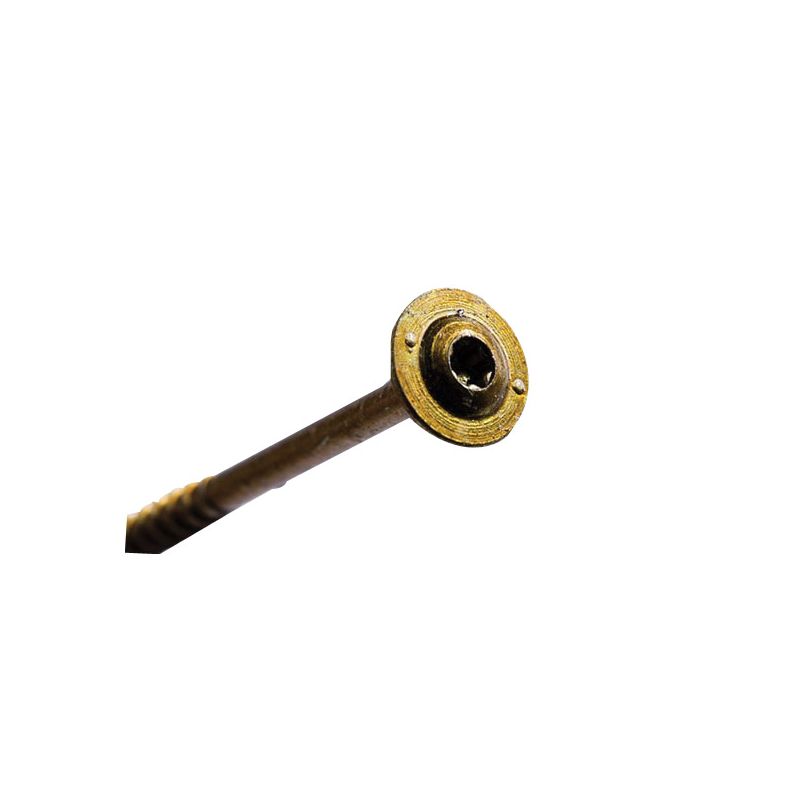 GRK Fasteners 113079 Cabinet Screw, #8 Thread, 2-1/2 in L, W-Cut Thread, Low-Profile, Washer Head, Star Drive, Steel Yellow