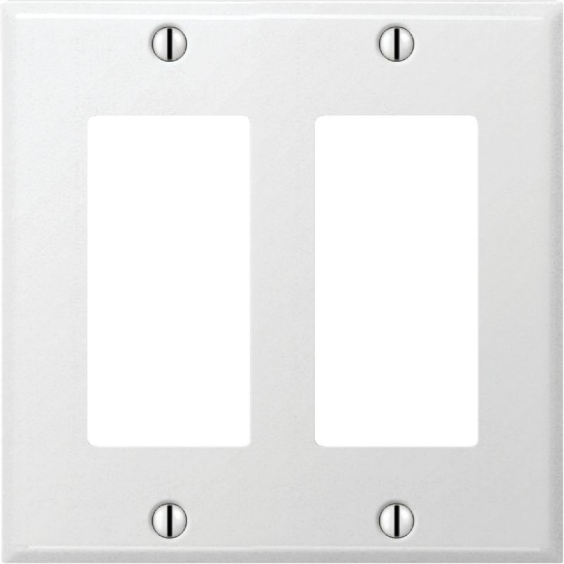 Amerelle PRO Stamped Steel Rocker Decorator Wall Plate Smooth White
