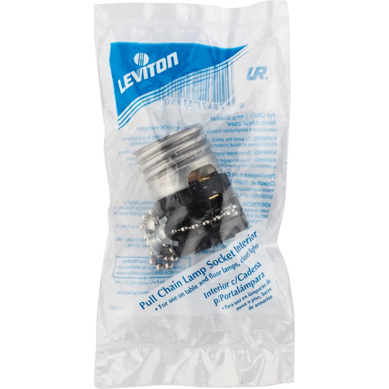 Leviton Pull Chain Interior Lamp Socket Black
