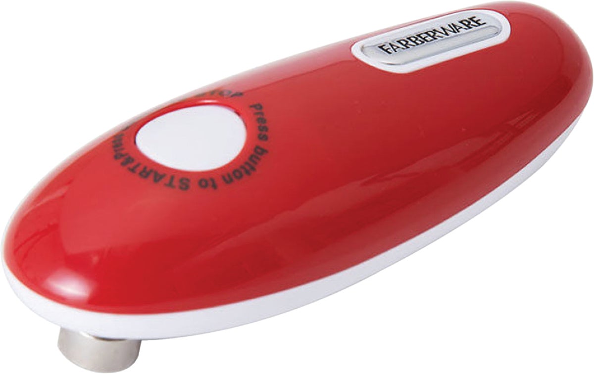 Farberware Black and Red Hands-Free Battery-Operated Can Opener