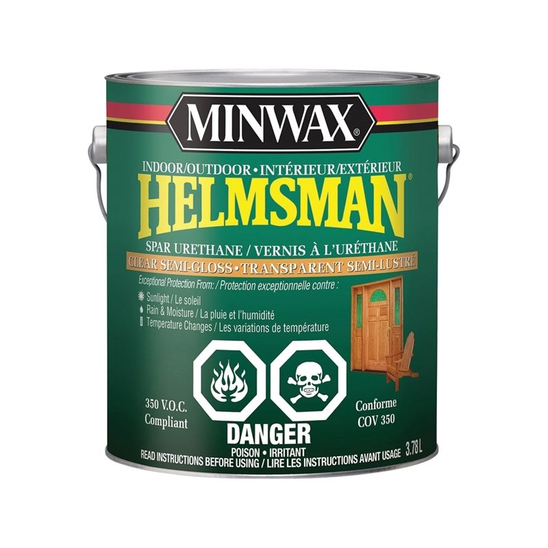 Minwax Helmsman CM1322500 Protective Finish, Semi-Gloss, Clear, Liquid, 3.78 L Clear (Pack of 2)