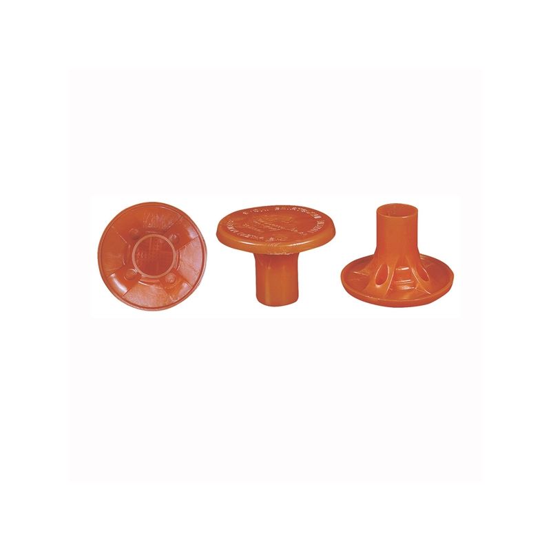 Mutual Industries 14640-4 Rebar Cap, #4 to 8 Rebar, Polymer, Orange Orange