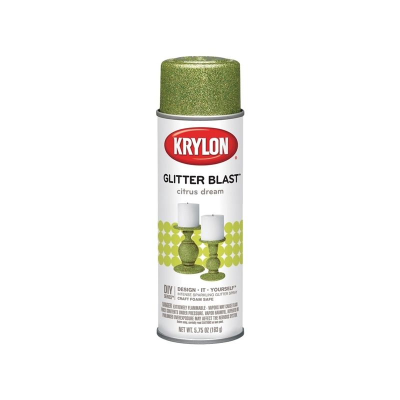 Krylon K03808A00 Craft Spray Paint, Glitter, Citrus Dream, 5.75 oz, Can Citrus Dream