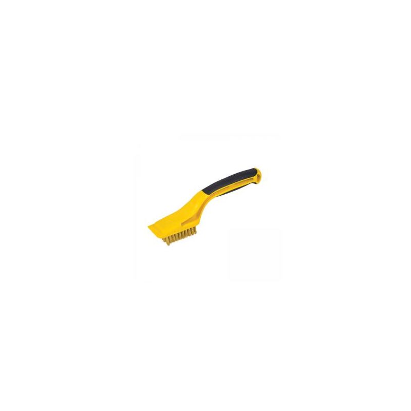 Hyde Tools 46804 Flexible Nylon Stripping Brush with Plastic Scraper and  1-1/8-Inch x 2-1/4-Inch Brush Area
