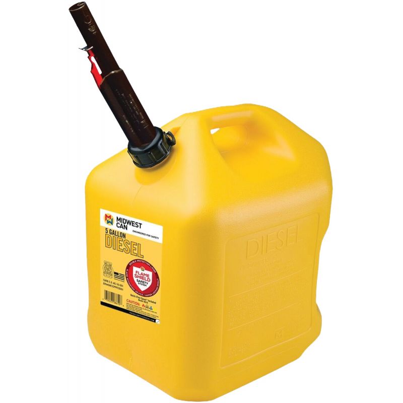 Midwest Can Auto Shut-Off Fuel Can 5 Gal., Yellow