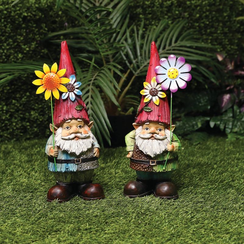 Alpine 17 In. Gnome Lawn Ornament Assorted (Pack of 4)