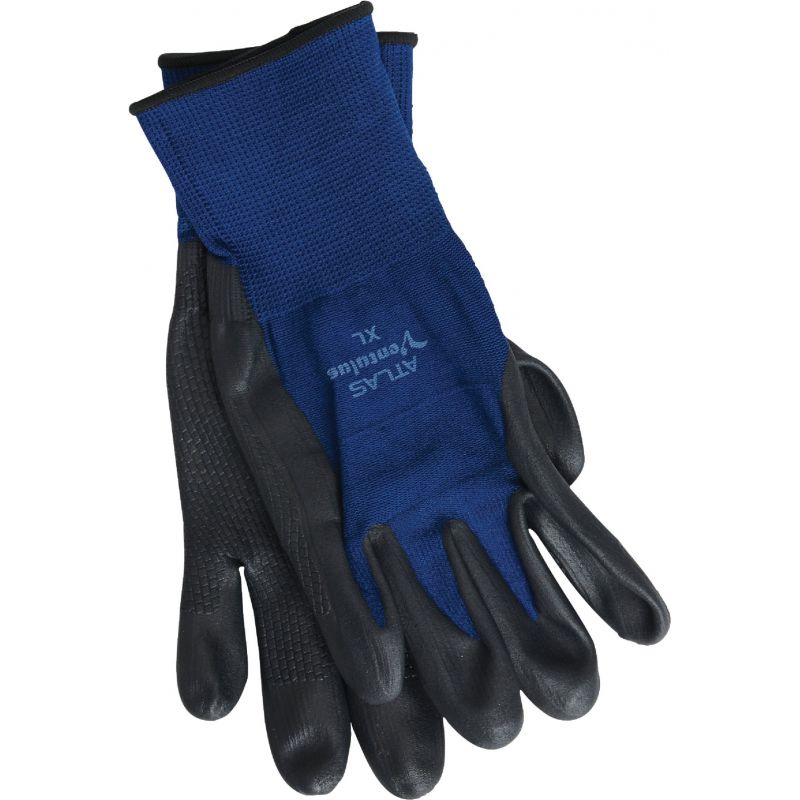 Showa Atlas Comfort Grip Nitrile Coated Glove XL, Blue &amp; Black