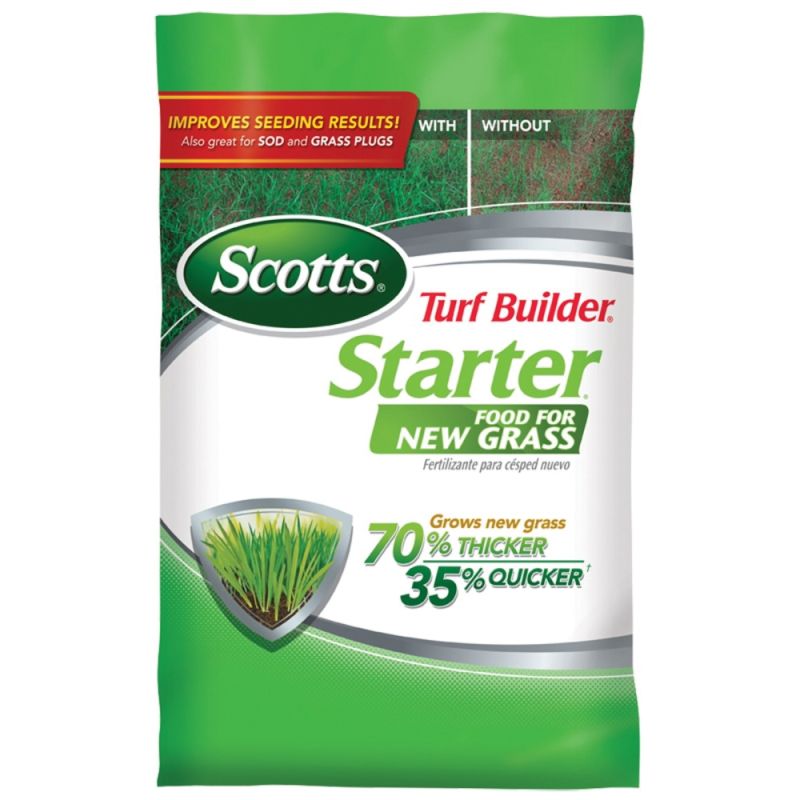 Scotts Turf Builder 21605 Fertilizer, Solid, Fertilizer, White/Tan Brown White/Tan Brown