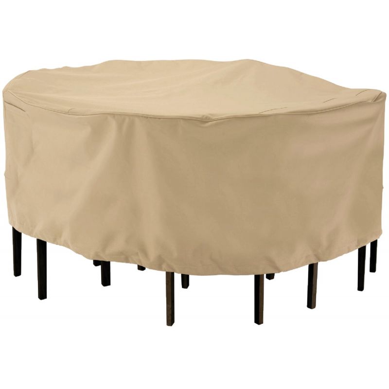 Classic Accessories Terrazzo Round Chair &amp; Table Cover Tan