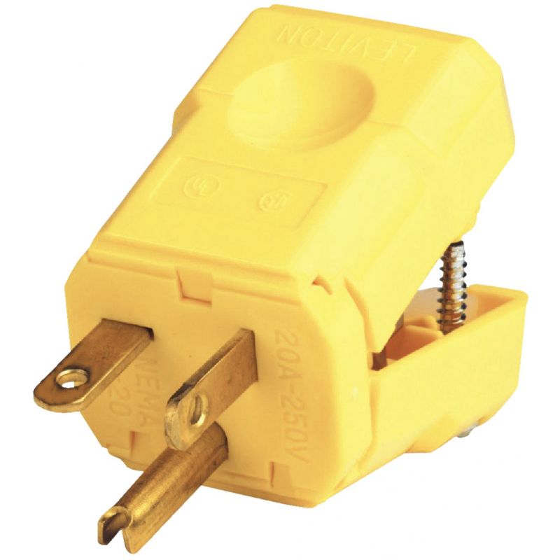 Leviton Python Cord Plug Yellow, 20A