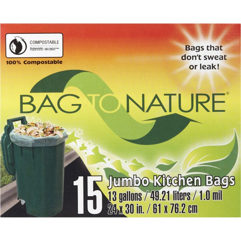 For Good Compostable 13 Gallon Trash Bags - Box of 15 – Full