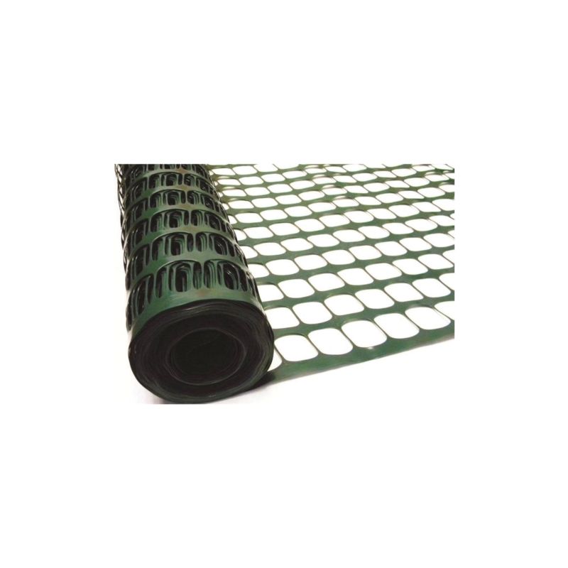Tenax Guardian Series 5A030001 Visual Barrier, 100 ft L, 1-3/4 x 1-3/4 in Mesh, Oval Mesh, HDPE, Green Green