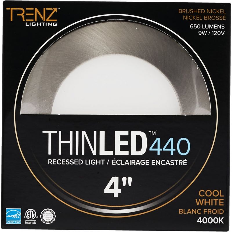 Liteline Trenz ThinLED 4000K Recessed Light Kit Brushed Nickel
