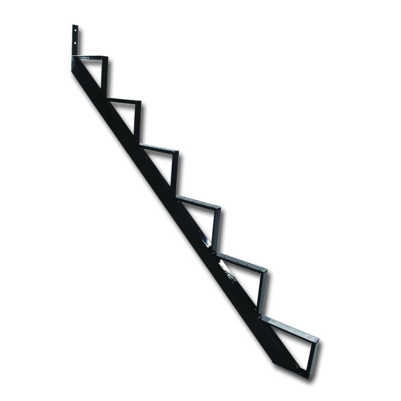 Pylex 14056 Stair Riser, 52-1/2 in L, 54-1/2 in W, Aluminum, Black, Baked Powder-Coated Black